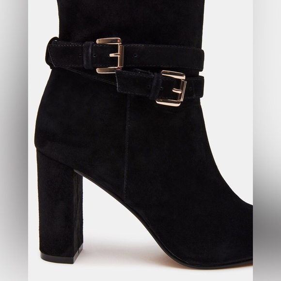 Steve Madden Finch Black Suede Knee High Block Heel Boots Size 10 NEW - Picture 6 of 14